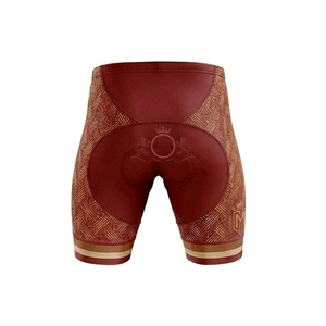 Men's Cycling Jersey Set Maroon Gold Logo Print Breathable Polyester <b>Road</b> Bike Kit Adult Custom Design - Product Image 5