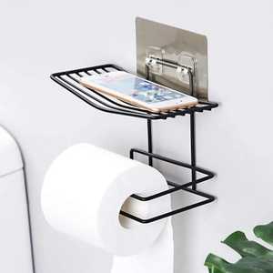 Cabinet <b>Door</b> Toilet Paper Holder Anti-Slip American Style Dark Bronze Wood Bathroom Tissue Roll Storage Dispenser Rack Hanging - Product Image 2