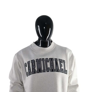 CARMICHAEL USA Men's Women <b>Mock</b> <b>Neck</b> Crew <b>Neck</b> Sweatshirt Regular Fit Cotton Pullover Casual Autumn Wear Letter Print Front - Product Image 3