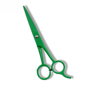 Ciseaux de coiffure professionnels verts, lame tranchante, manche moyen, pour droitiers, manche en plastique, lame en acier inoxydable - Product Image 2