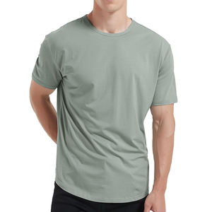 Camisetas de hombre de alta calidad 100% algodón, personalizadas, informales, de verano, de color sólido, para venta en línea a precio económico. - Product Image 5