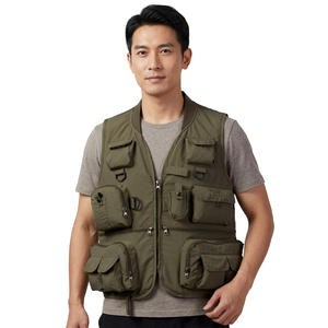 Gilet Safari Multi-Poches Respirant à Fermeture Éclair pour Hommes - Product Image 4