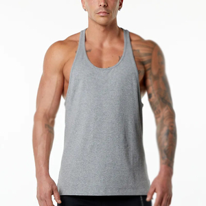 Custom Logo Wholesale 100% Cotton Breathable Embroidery & Button <b>Crop</b> <b>Tops</b> High Quality Muscle Fitness Gym Tank <b>Top</b> <b>for</b> <b>Men</b> - Product Image 6