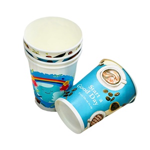 Custom Logo Flexo Printed Food Grade Carton Corrugated Disposable White <b>Paper</b> Cups for Hot Drinks Soup Coffee Serving - Product Image 5