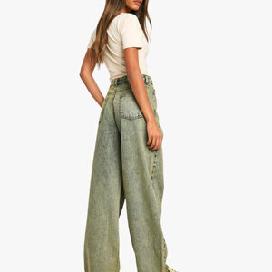 Pantalones Vaqueros Ajustados de Moda para Mujer, Cintura Alta, Transpirables, 100% Algodón, con Logotipo Personalizado - Product Image 4