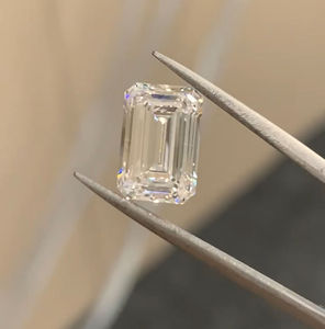 Bijoux tendance pour femme en or massif 18 carats avec diamant synthétique taille émeraude, percé au laser, certifié IGI, pour anniversaire et fiançailles, cultivé en laboratoire - Product Image 2