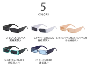 Custom Logo YH Unisex UV400 Full Rim Small Rectangle PC <b>Sunglasses</b> Vintage Designer <b>Retro</b> Model 1250 2025 - Product Image 6