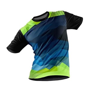 เสื้อกีฬาผู้ชาย โพลีเอสเตอร์ แขนครึ่งตัว คอกลม พิมพ์ลายดิจิตอลแบบซับลิเมชั่นทั่วตัว - Product Image 6
