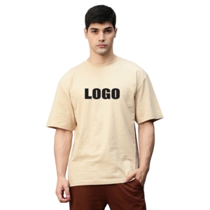 T-shirt décontracté pour homme en coton noir à manches courtes, coupe classique, col rond, style streetwear, tricoté, anti-plis, 180g, avec logo imprimé sur le devant - Product Image 5