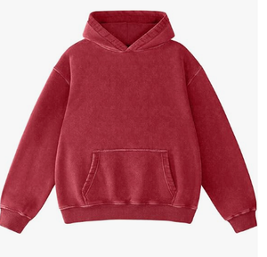 Unisex Light Green Hooded Sweatshirt Full Sleeve Solid Color Casual Loose Fit Cotton Pullover With Side Pockets Autumn Wear - Product Image 5