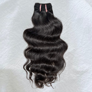 Extensiones de Cabello Humano 100% Virgen Remy Indio de Donante Único, Doble Trama a Máquina, Cutícula Alineada, Ondulado Suelto, Paquetes de Cabello Rastreables - Product Image 1