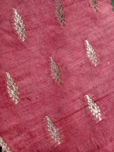 Emerald <b>Green</b> cotton Fabric With Foliage Pattern Embroidered Woven Silk Medium Weight For Women Scarves Shawls Home Textile - Product Image 5