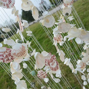 กระดิ่งลมเปลือกหอยสไตล์ชายหาด ของตกแต่งแขวนกลางแจ้งสำหรับสวน ระเบียง คาเฟ่ - Product Image 3