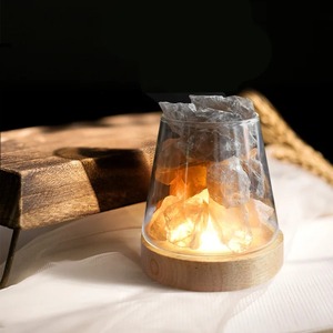 Lampe de table en sel de l'Himalaya naturel, veilleuse en sel rocheux raffiné, forme solide, emballage en sac, cadeau original, décoratif - Product Image 6