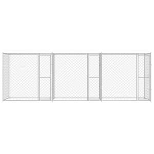 Jaula para Perros de Acero Galvanizado Plateado 236.22 X 78.74 X 78.74 Pulgadas para Mascotas, Uso Interior Duradero, Razas Grandes - Product Image 6
