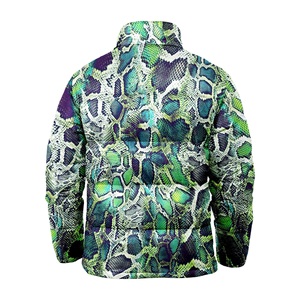 เสื้อแจ็คเก็ตพัฟเฟอร์แบบสั่งทำพิเศษ พิมพ์ลายสีสันสดใสทั้งตัว กันน้ำ น้ำหนักเบา ไม่มีฮู้ด เหมาะสำหรับทีม - Product Image 6