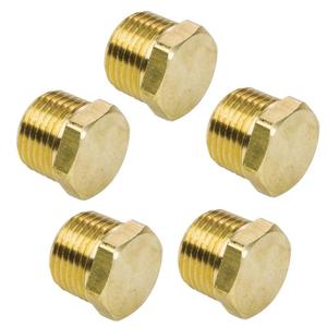 Raccord de tuyau à filetage hexagonal extérieur en laiton 1/4" NPT mâle (AOL-05) - Product Image 1