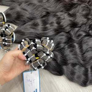 PROMO EXCEPTIONNELLE : Extensions de cheveux 100 % naturelles de haute qualité, non traitées, sans perte ni nœuds, prêtes à être expédiées, type Burmese Tape In Double Drawn - Product Image 5