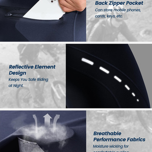 Shorts de cyclisme professionnels pour hommes, avec taille haute élastique, coussin en gel respirant, ajustement sans couture, facile à porter, short de cyclisme pour hommes - Product Image 3