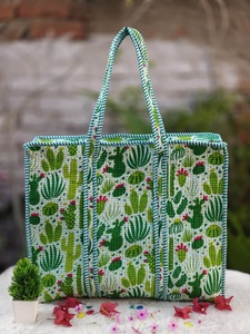 Cactus Pattern Printed Tote <b>Bag</b> Bohemian Style Ladies Tote <b>Bags</b> Open Top Women's Shopping <b>Bag</b> All Seasons Use Daily Purpose <b>Bag</b> - Product Image 1