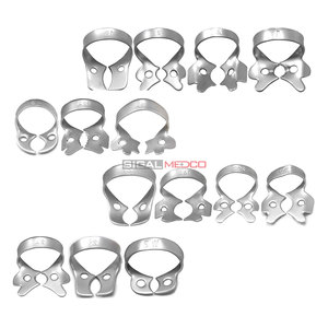 Pinces à diaphragme dentaire manuelles professionnelles 32 pièces en acier inoxydable allemand pour procédures endodontiques hygiéniques Brinker Universel - Product Image 3