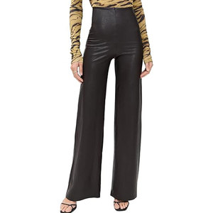 Pantalones de cuero genuino hechos a medida para mujer con logotipo personalizado, diseño único, precio al por mayor. - Product Image 1