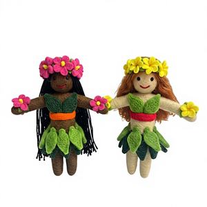 ตุ๊กตาฮูล่าทำมือจากผ้าขนสัตว์สำหรับเจ้าหญิง/โมอาน่า ของตกแต่งระดับพรีเมียม อุปกรณ์กีฬาสำหรับเด็กในร่ม ขนาด/สีตามสั่ง - Product Image 4