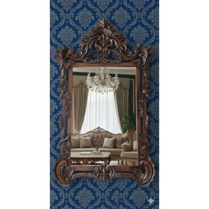 Reclaimed Teak Wood Vintage Carved <b>Mirror</b> | Antique Distressed Frame Wholesale - Product Image 3