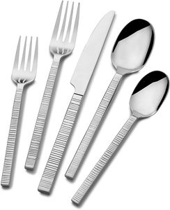 Ensemble de couverts en métal durable, ustensiles en acier inoxydable de qualité supérieure pour une utilisation durable en cuisine et à table. - Product Image 2