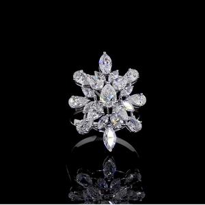 Luxury Floral Diamond <b>Ring</b> Marquise & Pear Cut Diamond <b>Ring</b> Lab Grown Diamond <b>Ring</b> Statement <b>Cocktail</b> <b>Ring</b> | Custom Fine Jewelry - Product Image 1