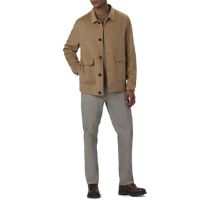Veste Courte en Laine pour Homme Automne-Hiver, Coupe Slim, Double Face, Doublure Épaisse, Tendance Jeunesse, Manteau Chaud, Coupe Classique, Beige, Vêtement d'Extérieur - Product Image 4