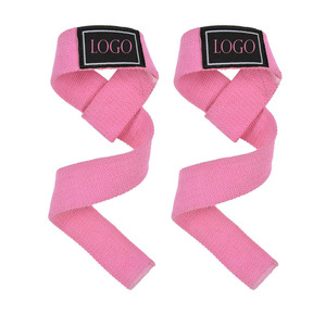 High Quality Pink Cotton Gym <b>Lifting</b> <b>Straps</b> <b>for</b> Deadlifting Barbell Row <b>Straps</b> <b>for</b> Muscle Building and Cross Training - Product Image 1
