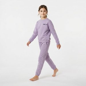 Two Piece Kids Tracksuit <b>Set</b> Crewneck Sweatshirt <b>Jogger</b> Pants Custom Logo Casual Clothing Factory Supplier - Product Image 4