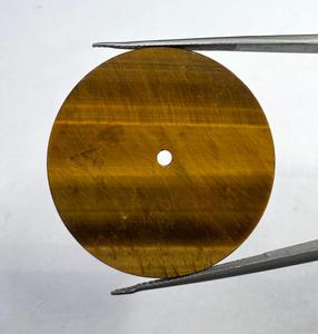 Esfera de reloj de ojo de tigre natural de 31,50 mm × 1,50 mm, esfera de reloj personalizada en marrón dorado - Product Image 3