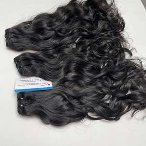 Trama de cabello humano ondulado vietnamita 100% de alta calidad, negro Natural, sin enredos, Súper suave, listo para enviar - Product Image 6