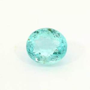 Turmalina Paraiba natural ovalada, piedra preciosa suelta, auténtica piedra preciosa azul verdosa para la elaboración de joyería fina, regalo. - Product Image 1