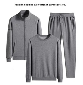 Unisex <b>Red</b> Tracksuit Set Full Sleeve Solid Color Casual Zipper Jacket Sweatshirt Black Pants Autumn Wear - Product Image 5