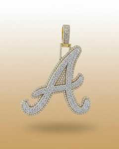 Colgante de Plata 925 con Letra Inicial Personalizada, con Diamantes Moissanite VVS que Pasan la Prueba, Estilo Iced Out, Joyería Hip Hop - Product Image 3