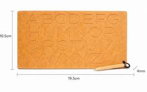 Tablero de Trazado del Alfabeto de Madera de la A a la Z, Juguete para el Aprendizaje en el Aula, Tablero de Trazado del Alfabeto ABC para la Educación Temprana de los Niños - Product Image 5