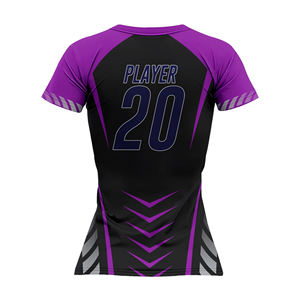 เสื้อเบสบอลผู้ใหญ่พิมพ์ลายแบบ Heat-Transfer ทันสมัย ตัดต่อสีได้ตามสั่ง ระบายอากาศได้ดี แห้งเร็ว คอกลม แขนสั้น ไซส์ใหญ่ - Product Image 2