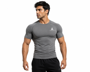 <b>Men's</b> <b>Compression</b> Gym T-<b>Shirt</b> Quick Dry Athletic Fitness Training Tee Custom Logo Sportswear Moisture Wicking Stretch Workout - Product Image 1