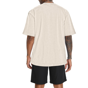 เสื้อยืดลายโลโก้แบบสั่งทำพิเศษสำหรับผู้ชาย เสื้อยืดสไตล์วินเทจคุณภาพสูงทรงโอเวอร์ไซส์ ผ้าฝ้าย 100% เสื้อยืดผู้ชายไซส์ใหญ่ - Product Image 5