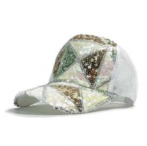 Unisex Sequin Embroidery Floral <b>Baseball</b> <b>Cap</b> Breathable Mesh Back Fashion Hat Spring Summer Party Adult 56-58CM - Product Image 4