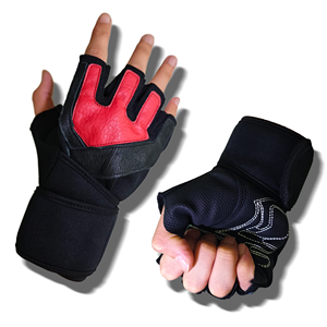 <span class=keywords><strong>Gants</strong></span> de sport mi-doigts pour hommes en <span class=keywords><strong>cuir</strong></span> imperméable antidérapants pour la <span class=keywords><strong>musculation</strong></span>, l'entraînement et le fitness en extérieur - Product Image 4