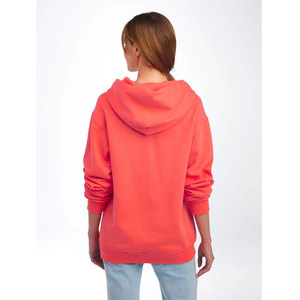 เสื้อสเวตเชิ้ตมีฮู้ดสีคอรัลแบบยูนิเซ็กซ์ แขนปกติ ทรงโอเวอร์ไซส์ ผ้าฟลีซ สวมใส่สบายๆ สำหรับฤดูใบไม้ร่วง - Product Image 1