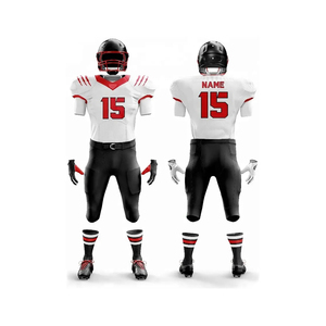 Fully Personalized Custom American Football Jerseys Uniforms Breathable Plus Size Unisex Short Sleeves Heat-Transfer Printed - Product Image 1