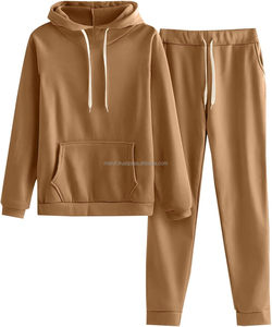 Conjuntos de dos piezas para mujer Diseño Sudadera con capucha de lana de peso pesado Sudadera femenina 400Gsm Algodón Bordado personalizado Sudaderas con capucha para mujer - Product Image 5