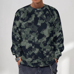 เสื้อฮู้ดดี้ผู้ชายสั่งทำขายส่ง ลายพราง ทรงโอเวอร์ไซส์ สไตล์สตรีทแวร์ ผ้าคอตตอนหนานุ่ม ใส่สบาย สำหรับฤดูใบไม้ร่วงและฤดูหนาว เสื้อผ้าผู้ชาย - Product Image 4