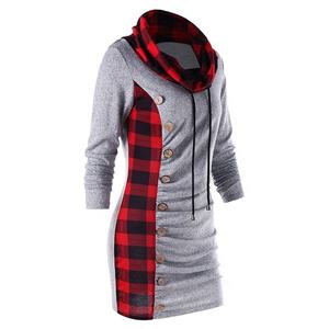 Sudaderas con capucha de manga larga con entramado informal personalizado para mujer Poliéster/Algodón de invierno Suministro ODM Teñido liso con color y tamaño personalizados - Product Image 1