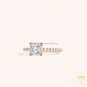 Anillo de compromiso de moissanita de moda con un brillo deslumbrante, directo de fábrica, para propuesta de matrimonio y uso diario, en venta. - Product Image 5